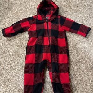 Fleece Plaid Infant Bunting